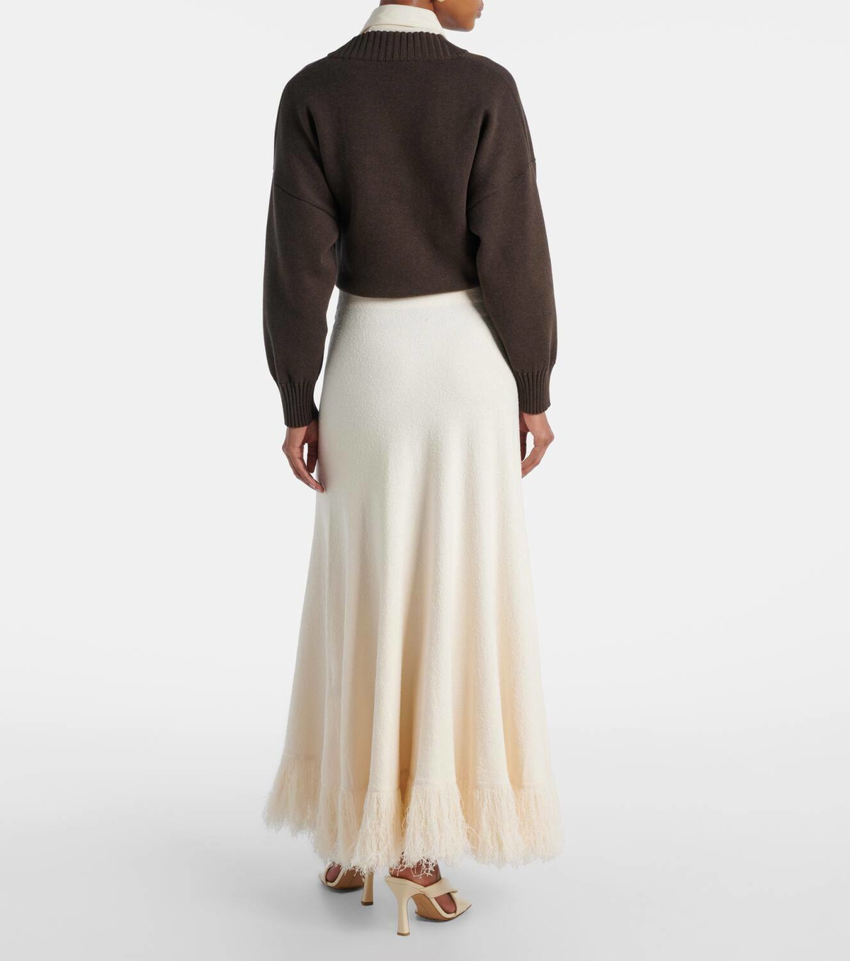 Bottega Veneta Knitted cotton-blend maxi skirt