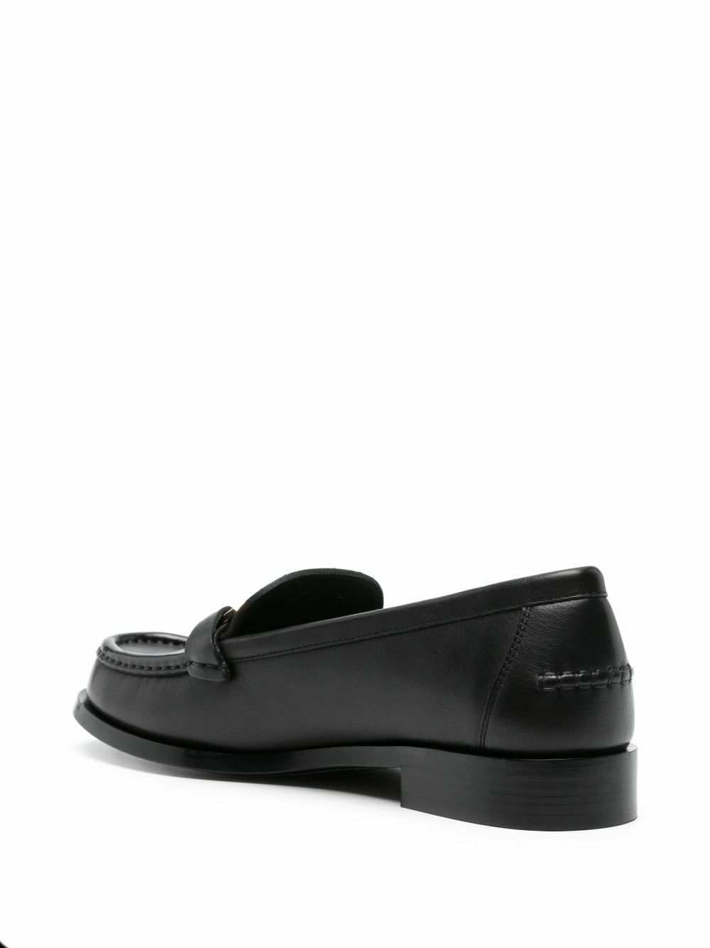 Ferragamo Black Gancini Leather Loafers Salvatore Ferragamo