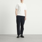 Wax London Men's Kurt Cotton Linen Crinkle Trousers in Navy