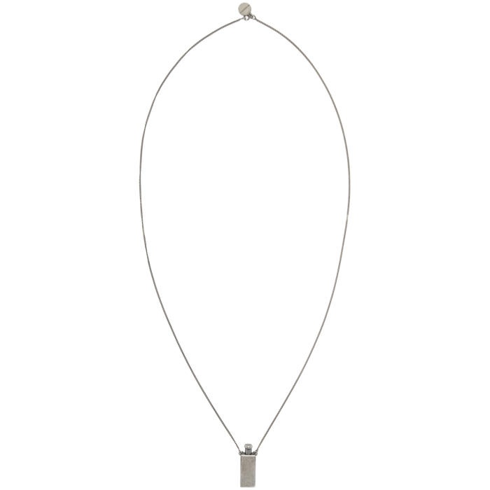 Photo: Ann Demeulemeester Silver Square Bottle Necklace 