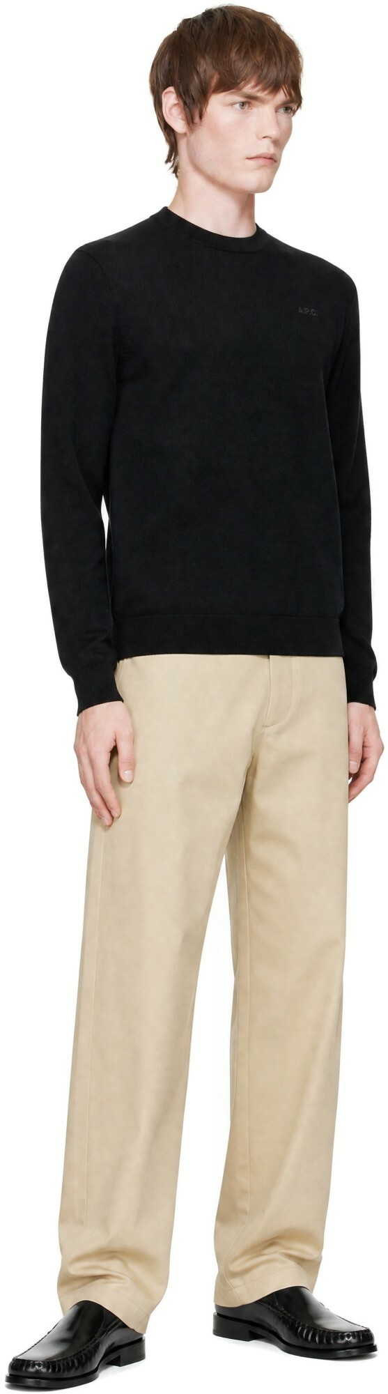 A.P.C. Black Matt Logo Sweater