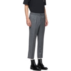 AMI Alexandre Mattiussi Grey Elasticated Waist Cropped Trousers