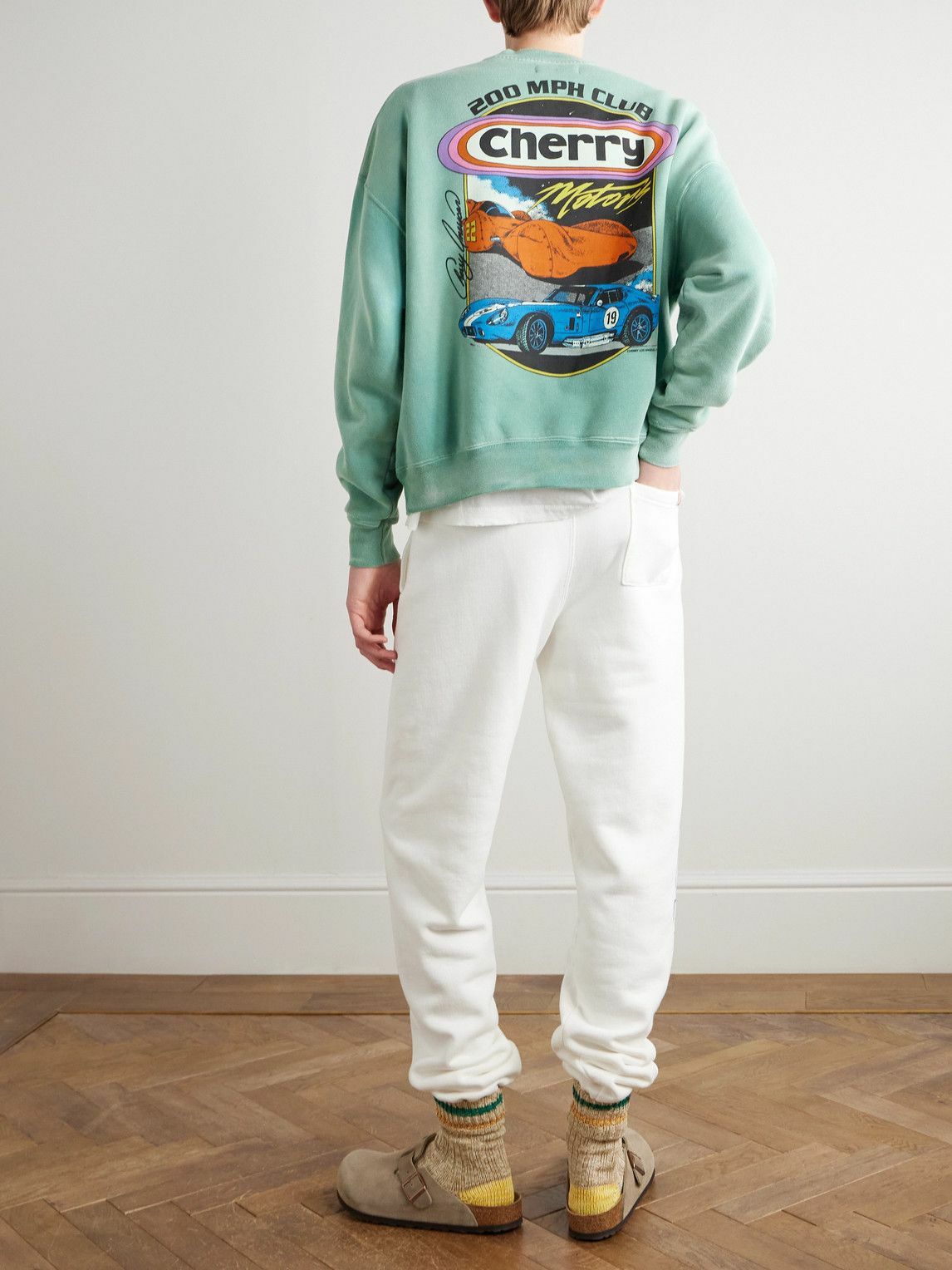 Cherry Los Angeles - Logo-Print Cotton-Jersey Sweatshirt - Green