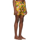 SSS World Corp Yellow Weed Hibiscus Swim Shorts
