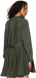 DEVEAUX NEW YORK Khaki Pleated Shirt