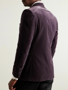 Kingsman - Slim-Fit Shawl-Collar Cotton-Velvet Tuxedo Jacket - Purple