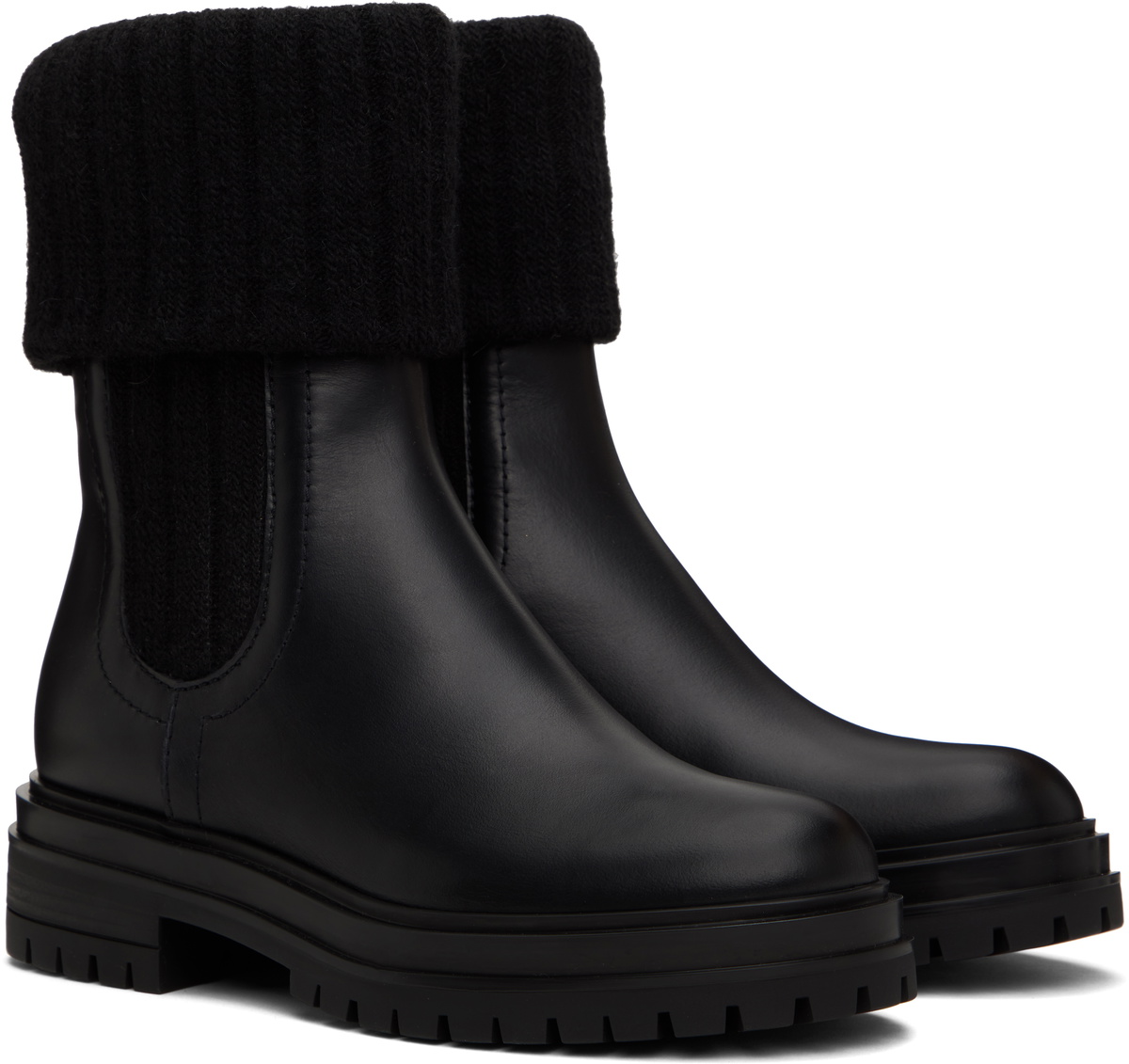 Gianvito Rossi Black Tenney Chelsea Boots
