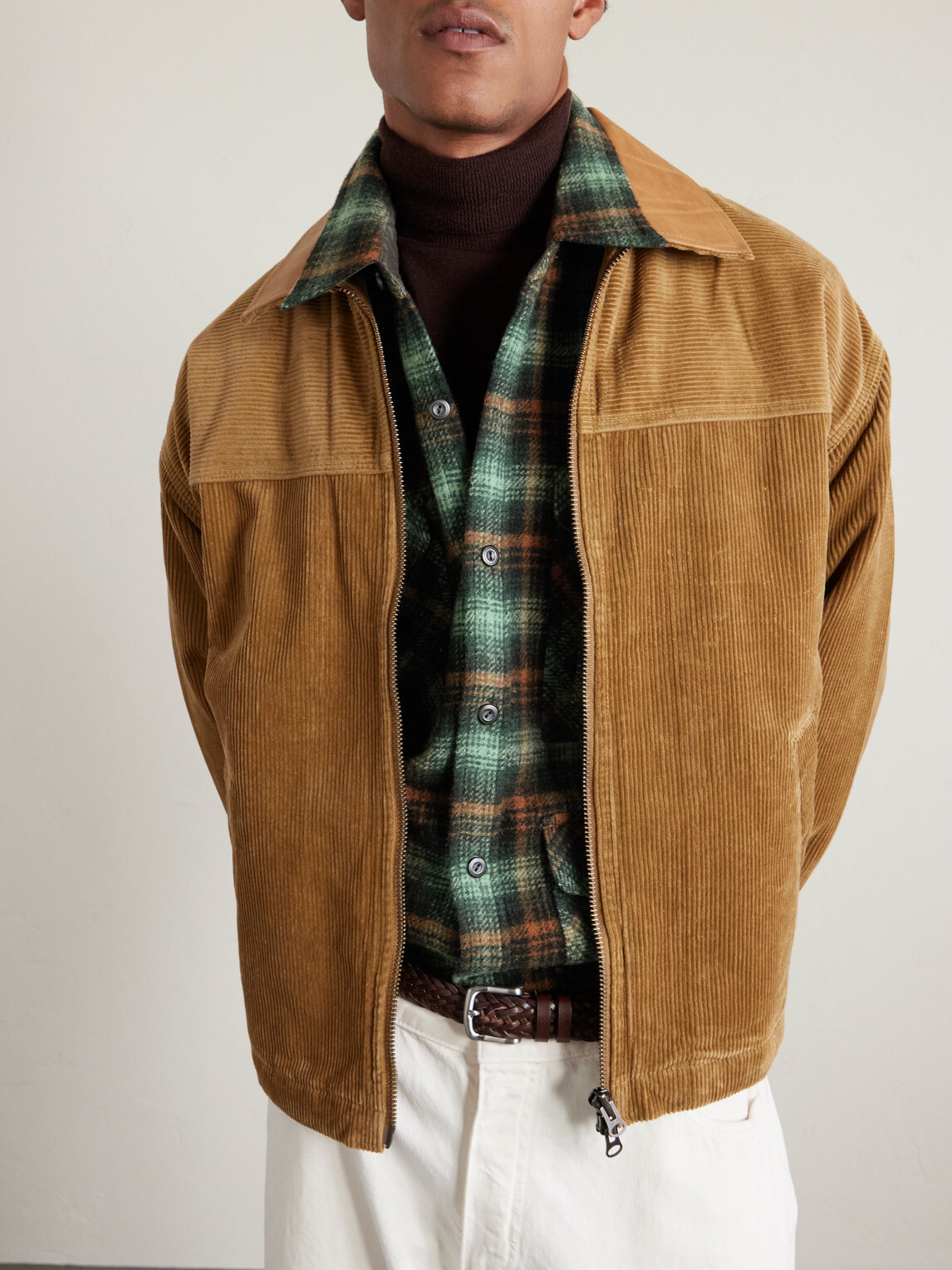 RRL - Checked Wool Overshirt - Green