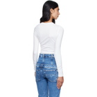 Diesel White T-Uncutieslong-Ls-Od T-shirt