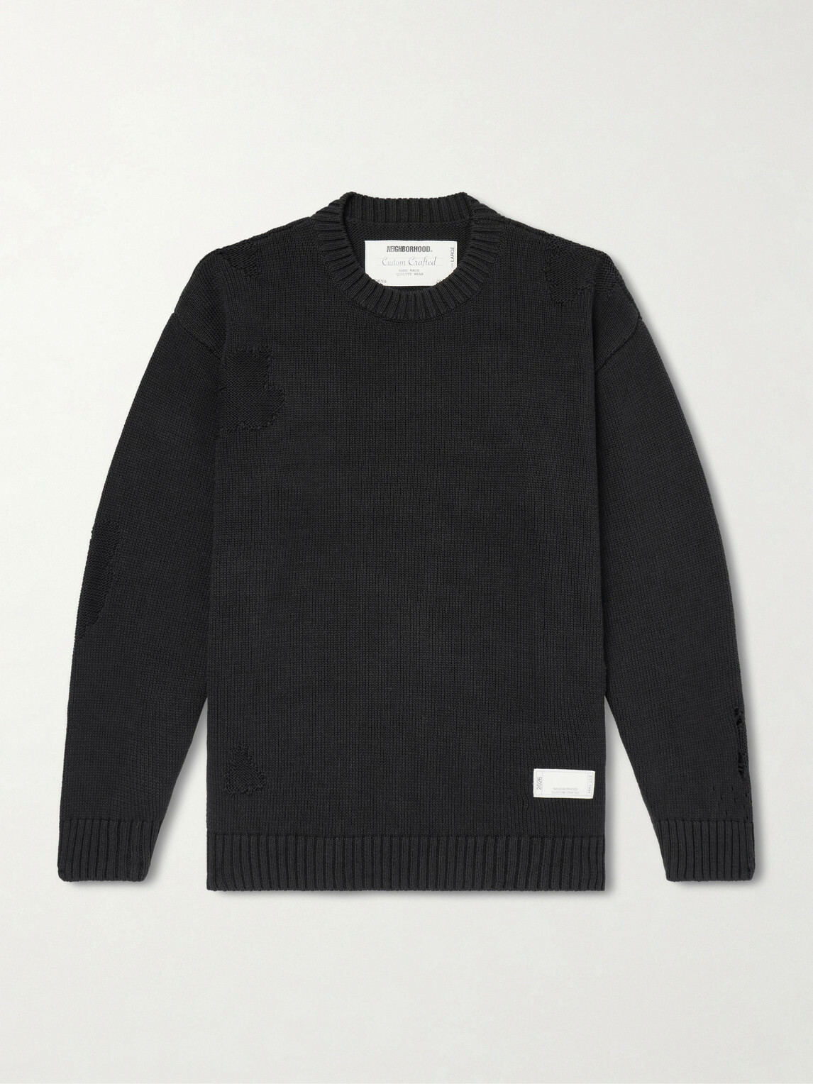 Neighborhood - Savage Cotton Crewneck Sweater - Black