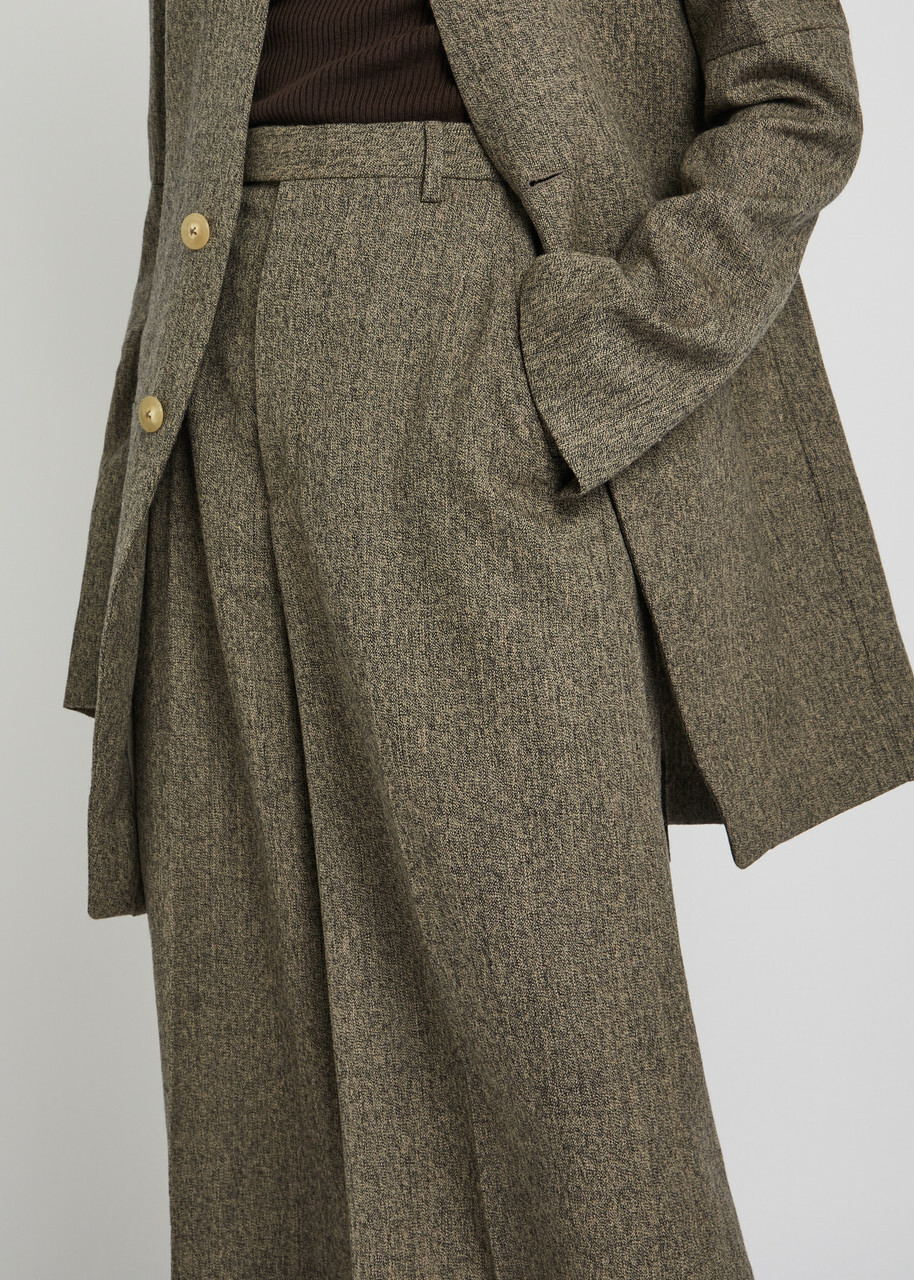 Rick Owens Pantaloni Wide-leg Wool Trousers Black Other