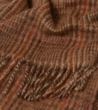 Loro Piana Checked silk and alpaca-blend scarf