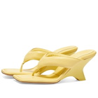 Gia Borghini Women's Leather Thong Sandal in Butter Yellow