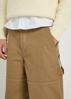 Ami Paris Denim Shorts Beige