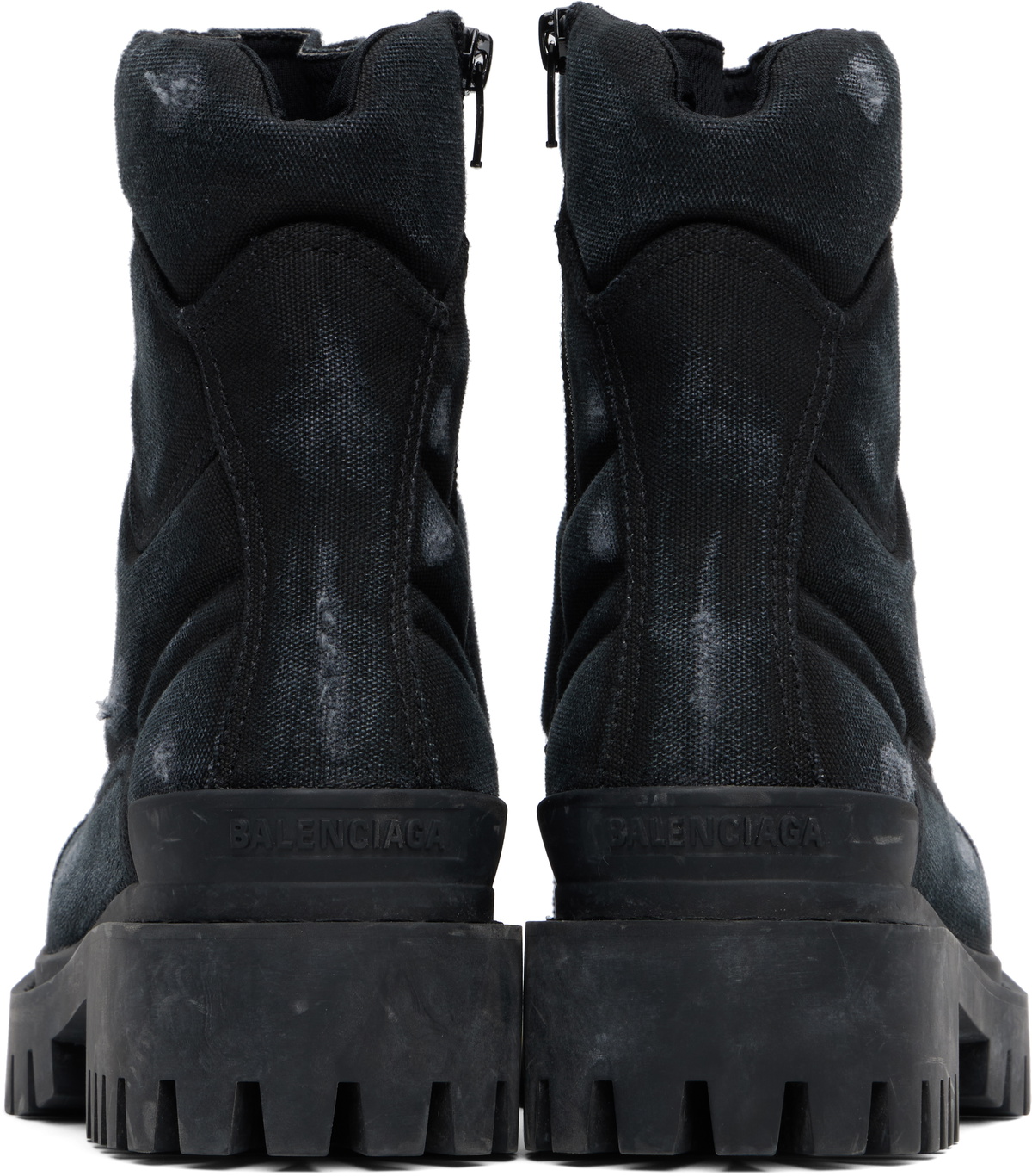 Balenciaga Black Combat Strike 20mm Boots Balenciaga