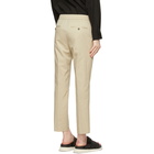 Solid Homme Taupe Elastic Waist Trousers