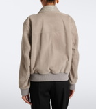 Bottega Veneta Intrecciato suede blouson jacket