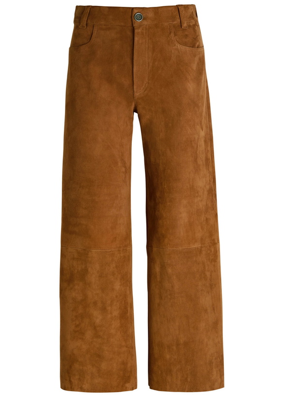 Photo: Stouls Lilou Stretch-suede Trousers Tan