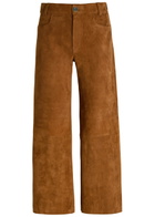 Stouls Lilou Stretch-suede Trousers Tan