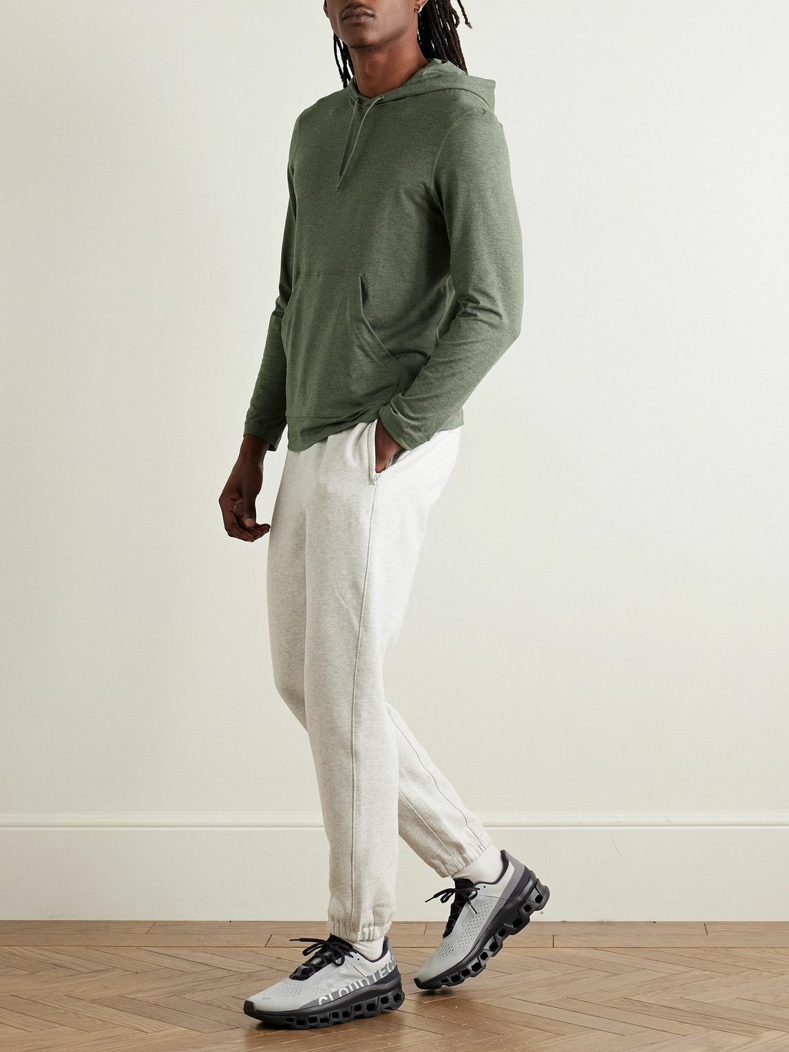 Lululemon - Stretch Recycled-Jersey Hoodie - Green