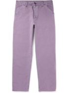 Carhartt WIP - Single Knee Wide-Leg Organic Cotton-Canvas Trousers - Purple