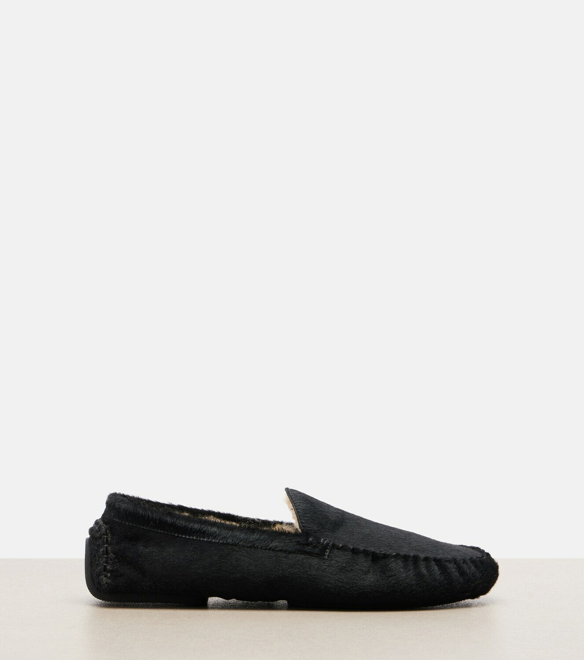 The Row Lucca calf hair loafers