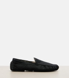 The Row Lucca calf hair loafers