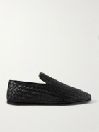 Bottega Veneta - Intrecciato Full-Grain Leather Slippers - Black