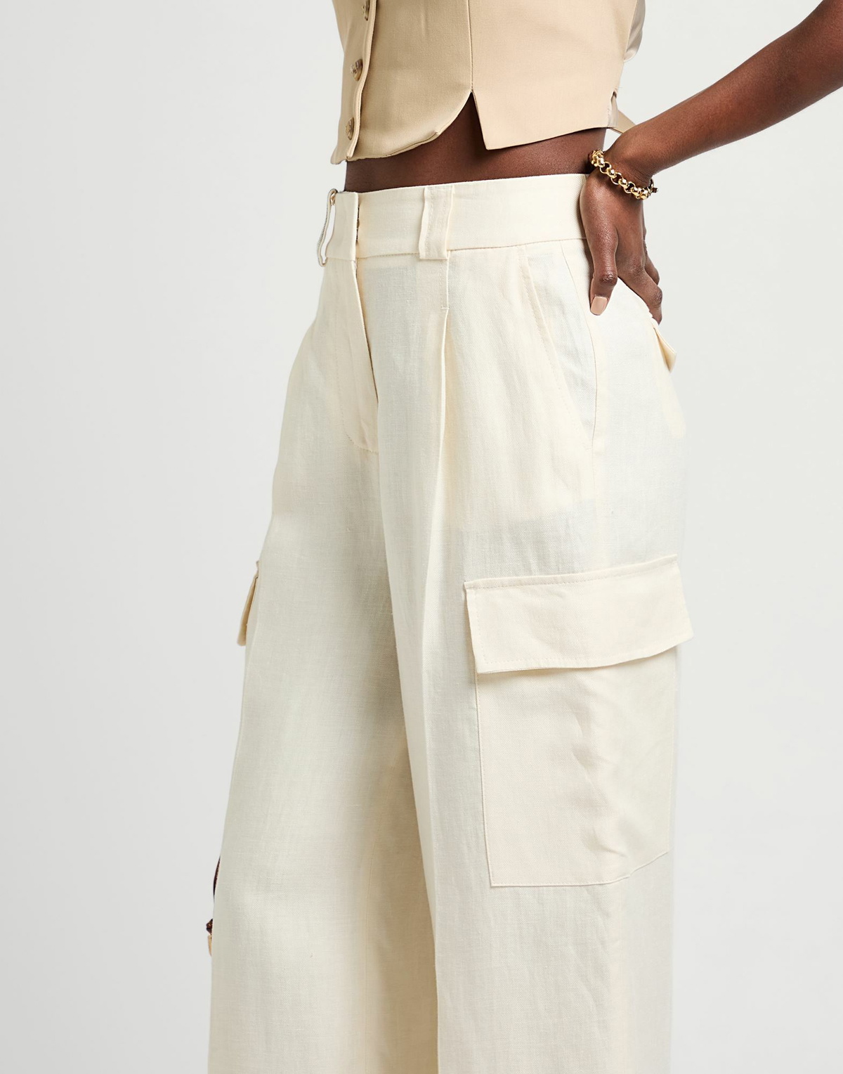 Peserico Womens Pants Cream