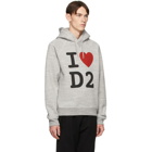 Dsquared2 Grey I Love D2 Hoodie