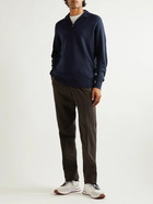 Loro Piana - Cashmere, Wool and Silk-Blend Half-Zip Sweater - Blue