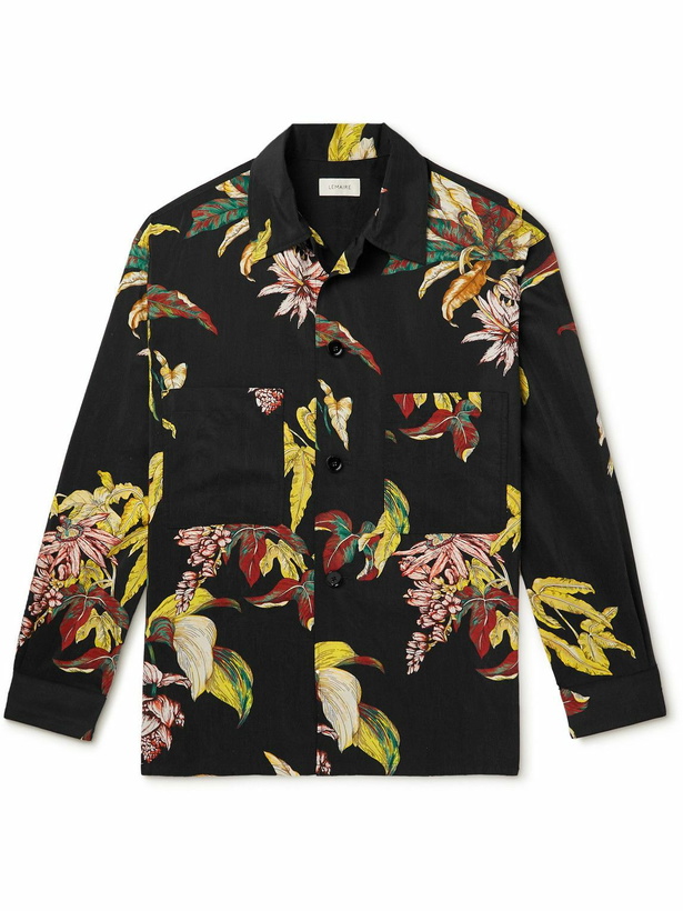 Photo: Lemaire - Floral-Print Silk-Blend Shirt - Black