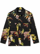 Lemaire - Floral-Print Silk-Blend Shirt - Black