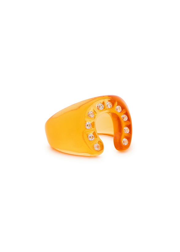 Photo: Crystal Haze Lucky Crystal-embellished Ring - Orange - One Size