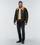 Our Legacy - Shearling-trimmed leather jacket