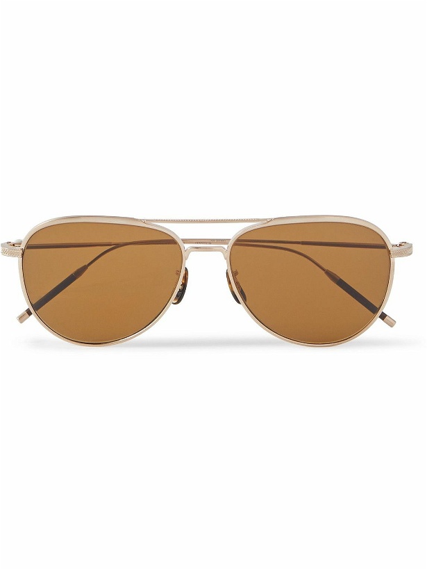 Photo: Oliver Peoples - Takumi 3 Aviator-Style Gold-Tone Sunglasses