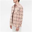 Edwin Men's Labour Checked Flannel Shirt in Dusty Rose