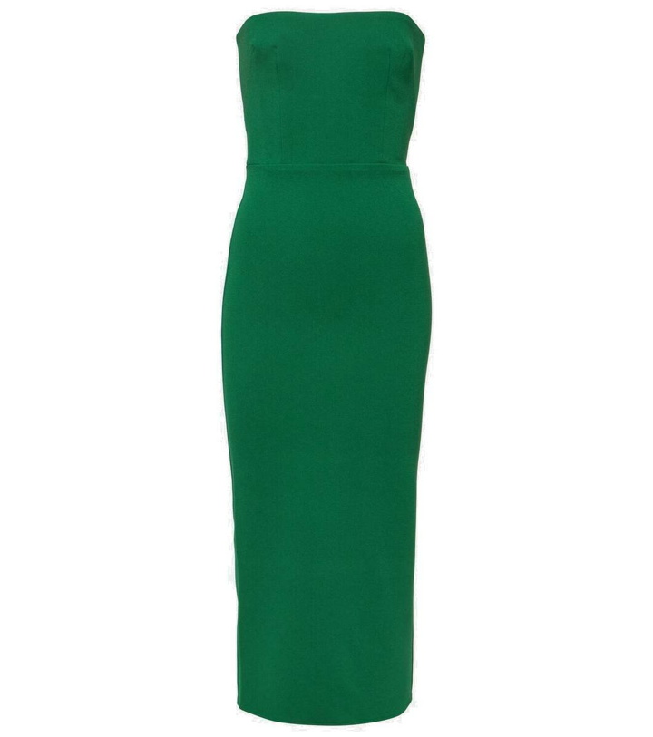 Photo: Alex Perry Strapless crêpe midi dress