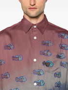 Glass Cypress Blue Block Dyed Tie-Dye Shirt
