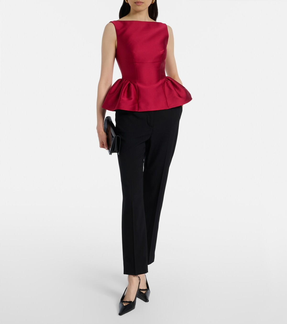 Roland Mouret Peplum taffeta top