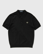 Fred Perry Classic Knitted Shirt Black - Mens - Polos