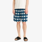 Folk Men's Relaxed Fit Shorts in Indigo Ikat