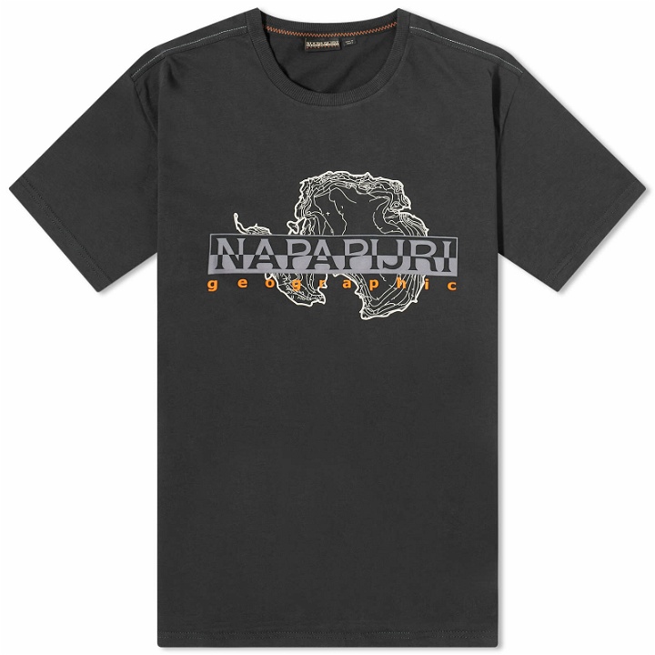Photo: Napapijri Men's Iceberg Graphic Logo T-Shirt in Black
