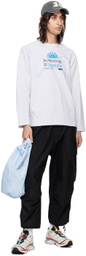 Kijun Blue Drawstring Sport Bag