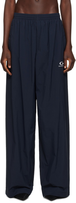 Photo: Balenciaga Navy Nylon Track Pants