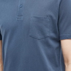 Sunspel Men's Riviera Polo Shirt in Shale Blue