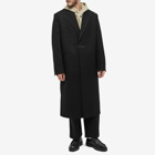 Givenchy Men's Clip Closure Long Coat in Black