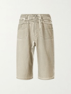Acne Studios - Judda U Lux Straight-Leg Printed Denim Shorts - Neutrals