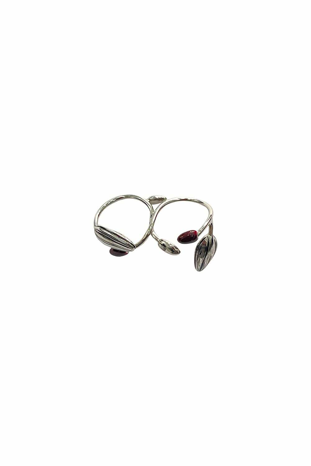 Lemaire Two-Piece Silver & Gold Drop Ring Set Lemaire