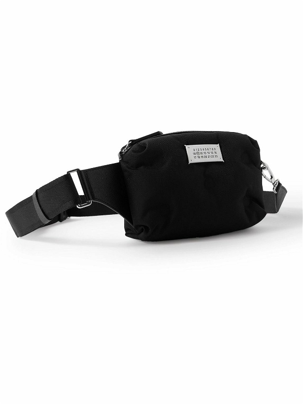 Photo: Maison Margiela - Glam Slam Logo-Appliqued Leather-Trimmed Padded CORDURA® Belt Bag